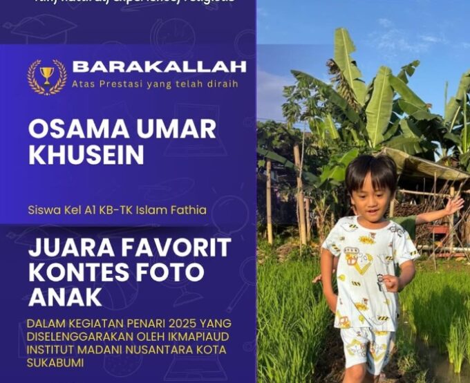 Ananda Osama KB-TK Islam Fathia Raih Prestasi dalam Ajang PENARI 2025