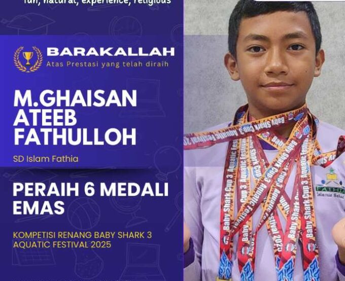 Prestasi Membanggakan:  M. Ghaisan Ateeb Fathulloh Raih 6 Medali Emas pada Kompetisi Renang Baby Shark 3 Aquatic Festival 2025