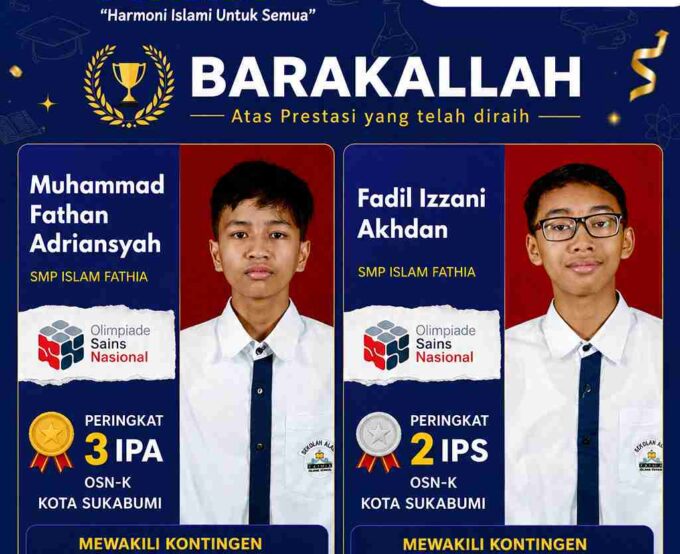 SMP Islam Fathia Loloskan Dua Siswa ke OSN-P Jawa Barat 2026